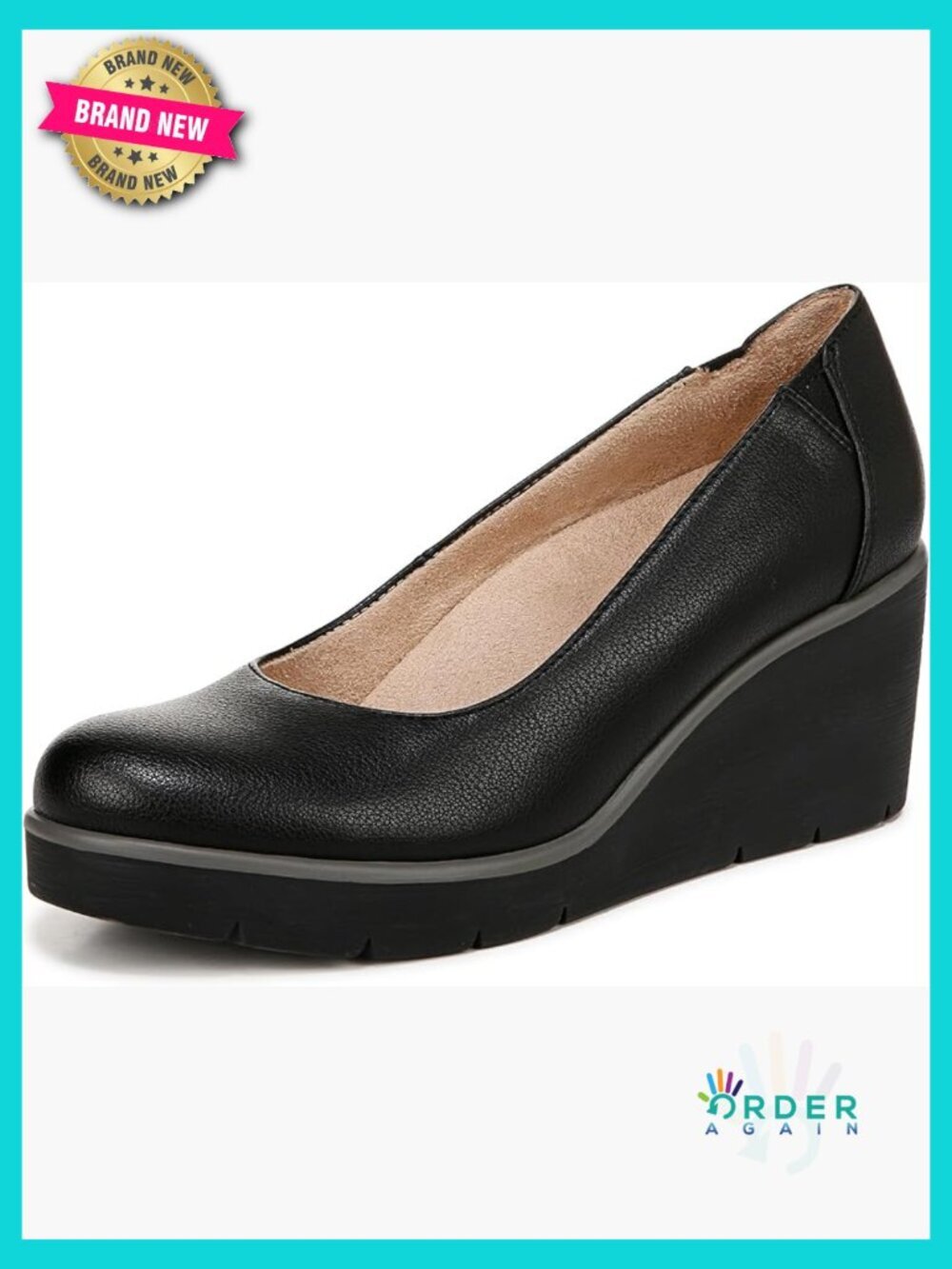 Women's Wedge Heels Comfy Casual Closed Toe Memory Foam Arch Support
